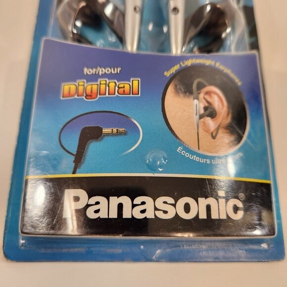 Panasonic Stereo Headphones RP-HS5 Silver Ear Clip Style XBS NOS Sealed - Picture 2 of 8